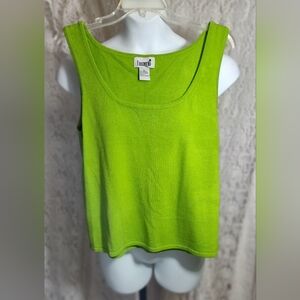 Imagio Lime Green Sweater Knit Tank Top Nwot